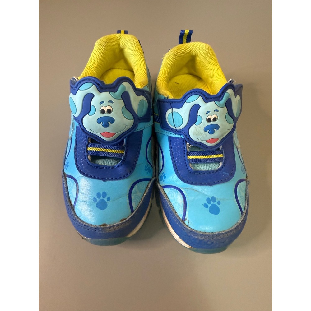 Nickelodeon Blues Clues & You Toddler Light Up Sneakers Blue Yellow Size 8